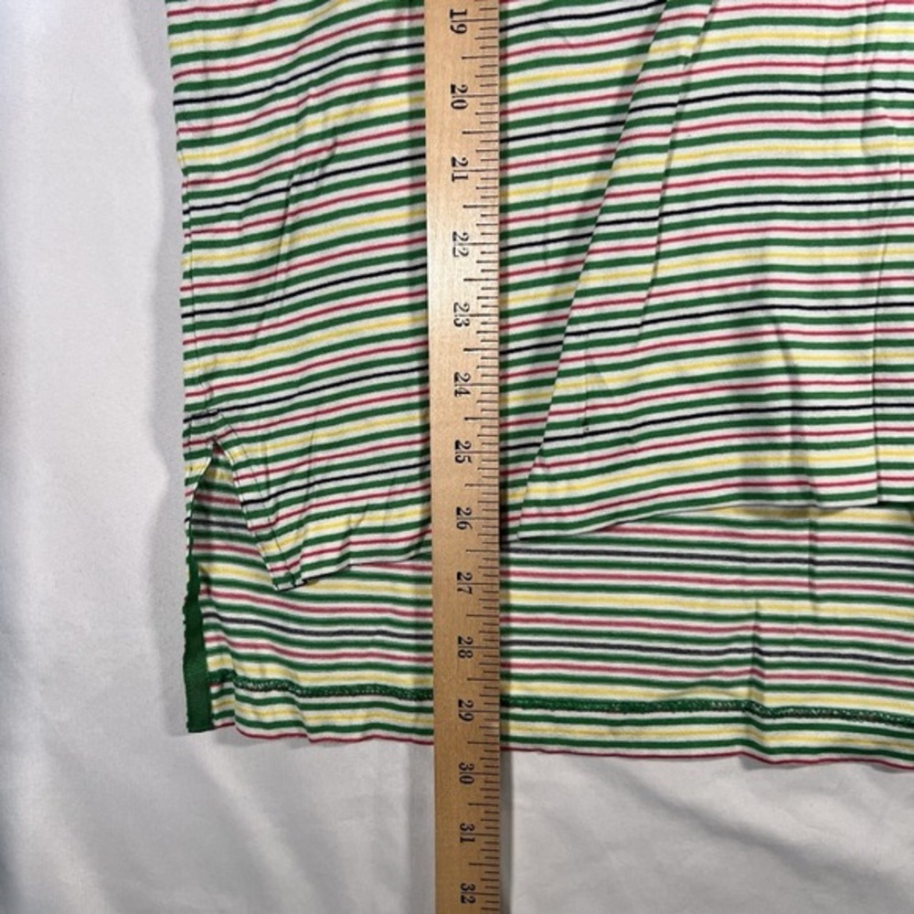 Polo Golf Ralph Lauren Yellow GreenStriped Shirt Green Pony Sz Large - Picture 6 of 9